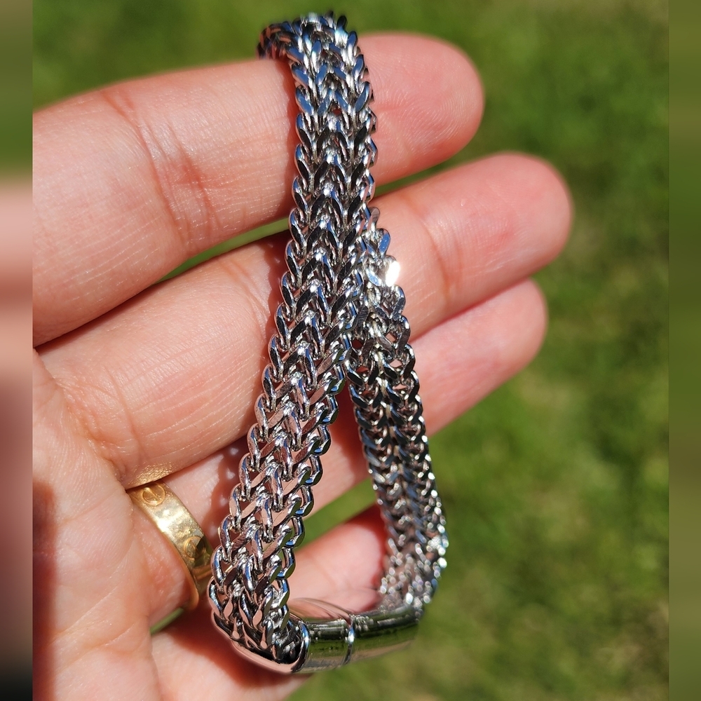 Men's Silver Chain Bracelet - Picture 10 of 10